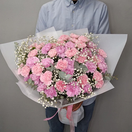 Букет из гвоздик №162 - Фото 1