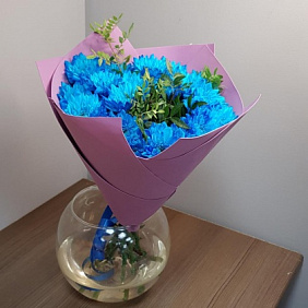 Букет с хризантемами №263