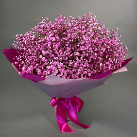 Букет розовой гипсофилы №160