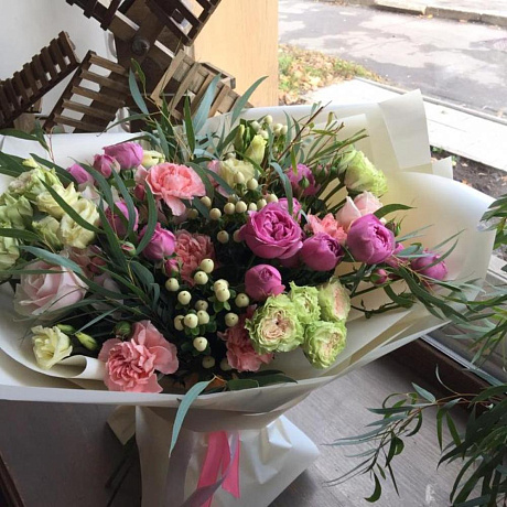 Букет из куставых роз Вдохновение - Фото 1