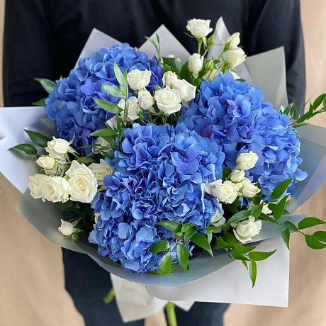 Букет с гортензией №168 - Фото 1
