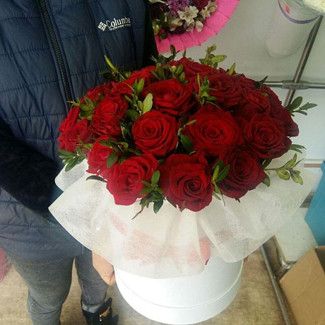 Красные розы в Коробке №168 - Фото 1