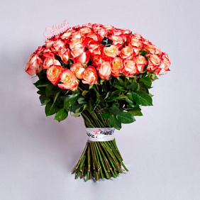 101 роза "Моей любимой" в букете