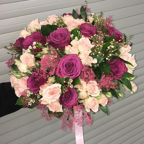 Букет цветов Вишнево-розовый - Фото 1