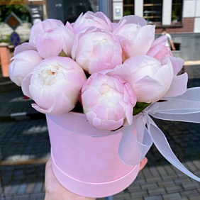 Luxe коробка с пионами