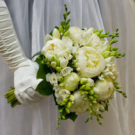 Букет невесты Жемчужный - Фото 1