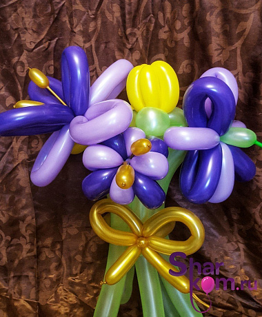 Букет из шаров Весенний микс - Фото 1