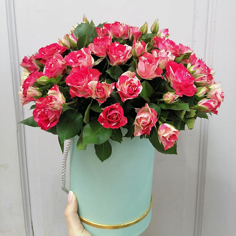 Коробка кустовых роз №160 - Фото 1
