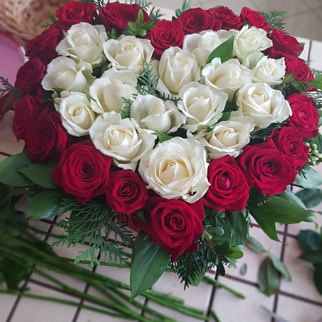 Букет цветов Сердце для тебя №160 - Фото 1