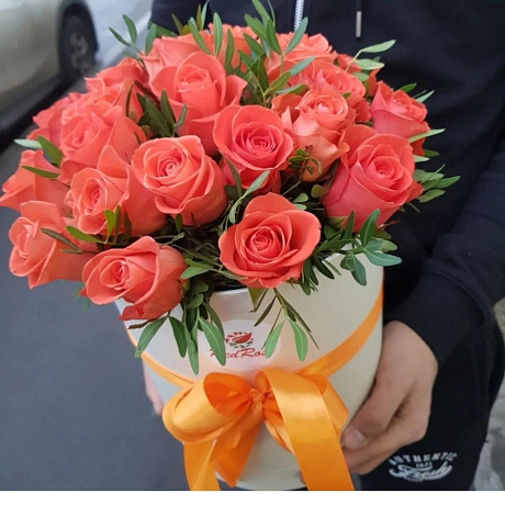 Розы в шляпной коробке №164 - Фото 1