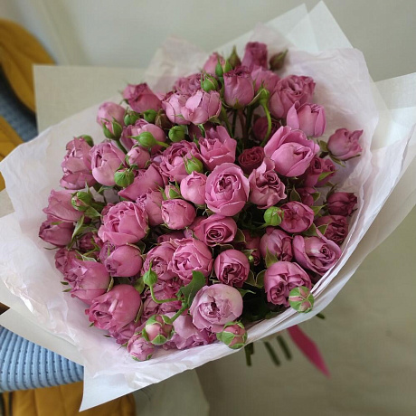 Монобукет из пионовидной розы №2 - Фото 1