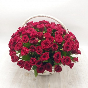 Корзина из 101 роза №162