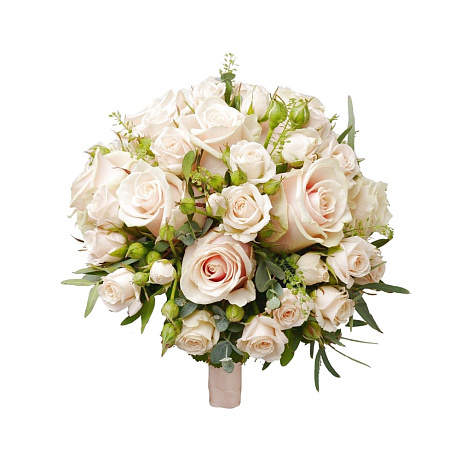 Свадебный букет из кремовых роз Вдохновение - Фото 1