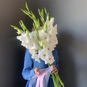 Букет с гладиолусами №160