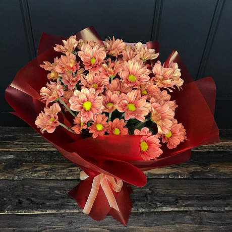 Букет кустовых хризантем №173 - Фото 1