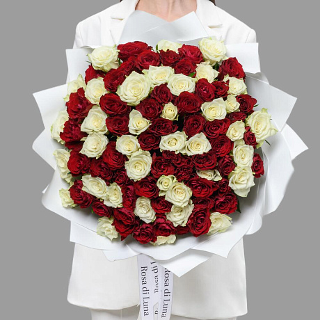 Букет из 101 розы Луна №14 - Фото 1