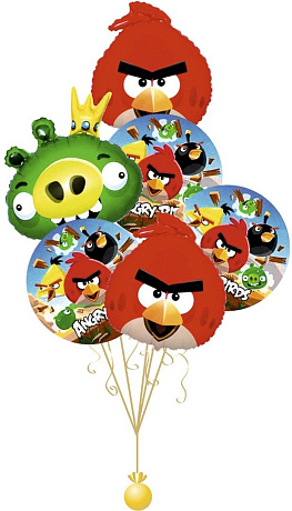 Композиция из шаров Angry Birds - Фото 1