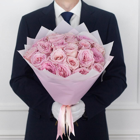 Букет из 21 ароматных эквадорских роз Pink O Hara - Фото 1