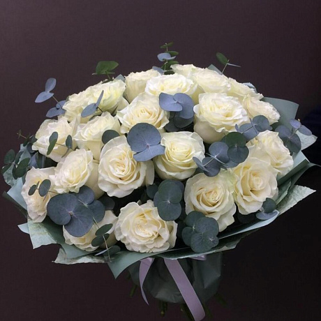 Белый ангел из роз Мондиаль - Фото 1