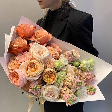 Букет цветов Крем чиз - Фото 1