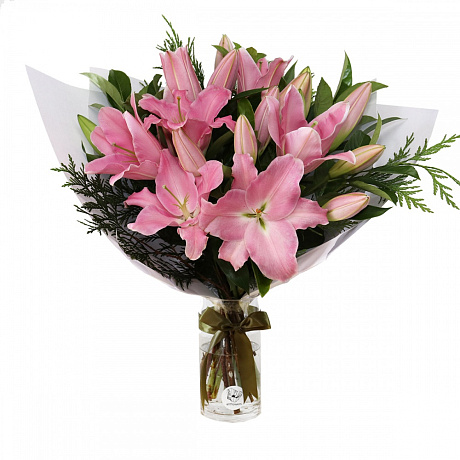 Букет розовых лилий Верона - Фото 1