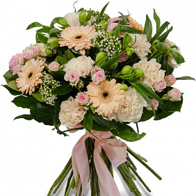 Букет из розовых цветов "Романтический вечер"