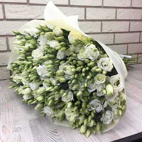 49 белых эустом - Фото 1