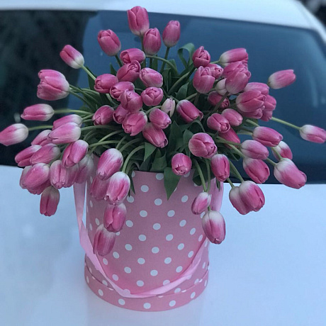 Букет Клумба из тюльпанов №161 - Фото 1