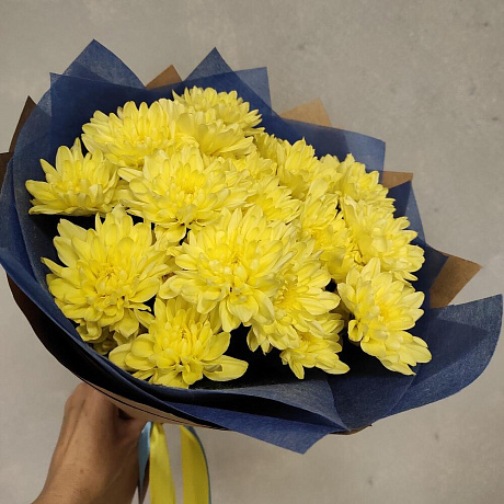 Яркий букет из хризантем №161 - Фото 1