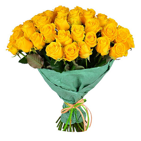 Букет из 25 желтых роз №162 - Фото 1