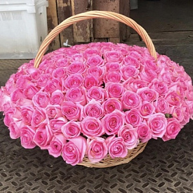 Корзина цветов "Романтика" №160