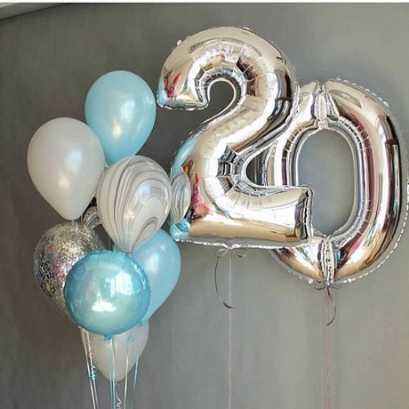 Композиция из шаров 20 sky - Фото 1