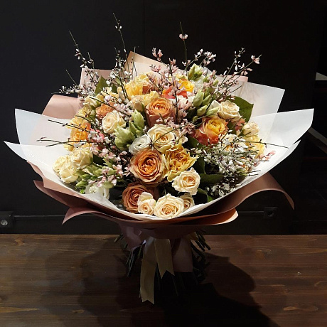 Букет цветов Капучино №165 - Фото 1