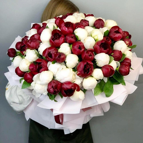 Luxury Букет из 101 пион - Фото 1