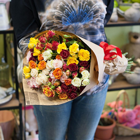 Букет из роз Кустовые розы №161 - Фото 1