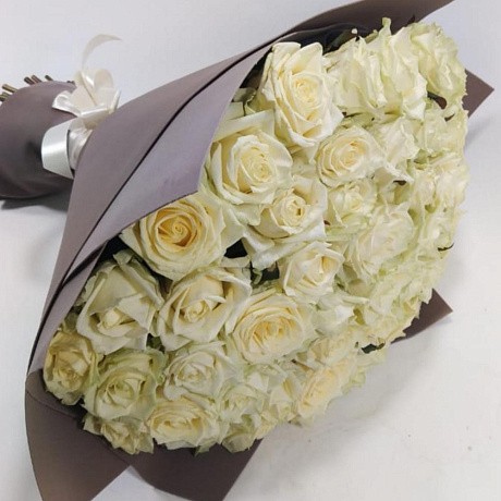 Букет из белых роз №178 - Фото 1