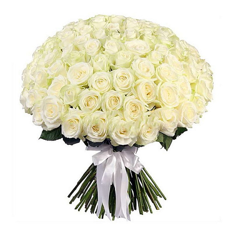 Букет из 51 белой розы №160 - Фото 1