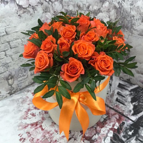 Коробочка с кустовой розой вау №161