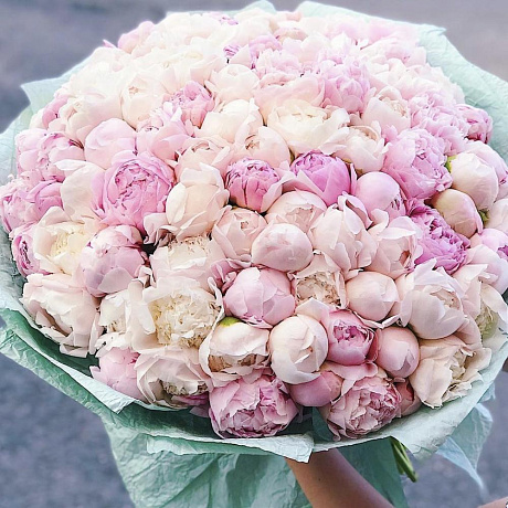 Букет пионов Раннее утро №2 - Фото 1