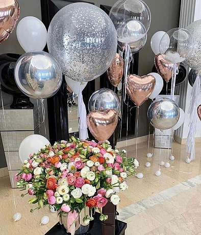 Композиция из шаров Конфетти - Фото 1