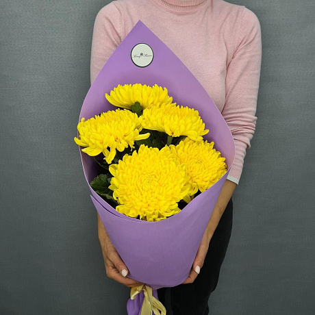 Букет цветов Деко жёлтая - Фото 1