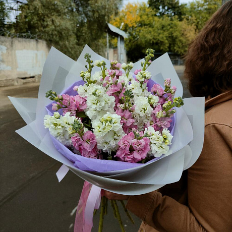 Букет цветов Ароматная маттиола №162 - Фото 1