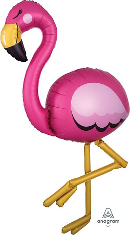 Ходячая фигура шар Фламинго 173 см - Фото 1