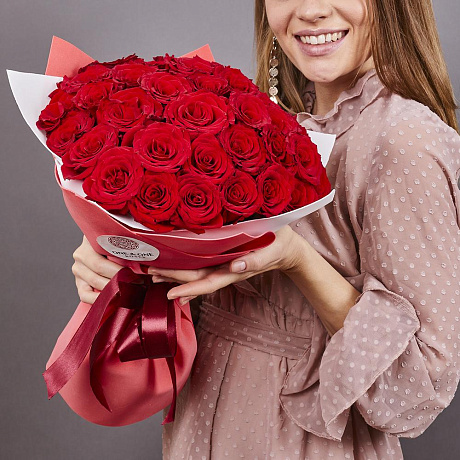 35 красных роз супер-премиум - Фото 1