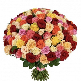 51 роза микс (Эквадор)