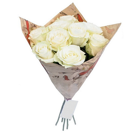Букет белых роз Парус - Фото 1