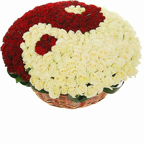 Корзина из 301 розы №161 - Фото 1