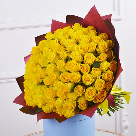 Букет 101 Желтая Роза №161 - Фото 1