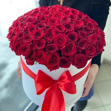 Красная роза в коробке XXL - Фото 1