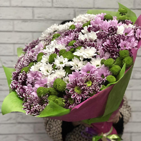 Охапка хризантем №160 - Фото 1